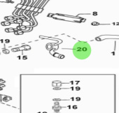 Nanni Diesel 970312717 - Injector Leak-Off Pipe No. 2 for T6 Series Engines