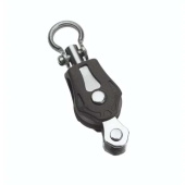 Barton N10131 – Single Swivel Block with Becket Size 0 20mm, Ball Bearing, Ø20mm Sheave, Max Rope 6mm