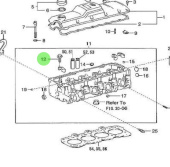 Nanni Diesel 970312012 - Hex Head Bolt with Washer for Cylinder Head Assembly