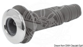 Osculati Long Nylon/Fiberglass Skin Fitting with Stainless Steel Head and Hose Connector – 19-38 mm Hose Tail