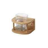 Teak Curved Glass Holders