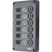 Vetus P6CB12 - Switch Panel Type P 6 with 6 Circuit Breakers 12V