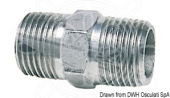 Osculati AISI 316 Stainless Steel Double Pipe Nipple, Male/Male, 3/8" to 2"