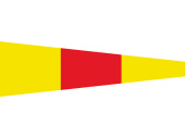 Maritime Signal Flags, Numbers 0–9, 250x880 mm