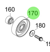 Steyr 2205695-1 - Idler Pulley Assembly for DM80 Steyr Engines
