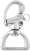Wichard 2376 - Snap Shackle HR SS with Swiveling Eye for Strap 100 mm