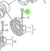 Nanni Diesel 970491533 - Bearing Case Bolt for HE Series Engines