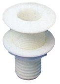 Allpa Plastic Skin Fitting, 1-1/2", Dims. A=46mm, B=40mm, C=104mm, D=78mm, E=54mm, White