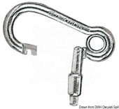 Osculati 09.287.08 - SS Carabiner Hook With Outer Opening 80 mm