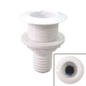 Nuova Rade 10251 - Thru-Hulls With Flush Flange And Hose Barb, White, 1'' F/Hose Ø25mm, L81mm, White