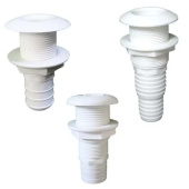 Nuova Rade 16710 - Thru-Hull EasyMount 1 1/2'', F/Hose Ø38mm -1 1/4'' White