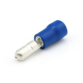 Male Bullet Connector - Blue, 4 mm, 100 pcs