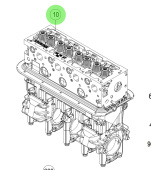 Steyr MZ40084-1 - Complete Marine Cylinder Block Assembly With Valves for SE164E40, SE144E38, MO174V40, MO164M40, MO144V38, MO114K33, MO94K33, MO84K32