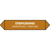 Marine Pipe Sticker Strip Line, Dutch / German / English, Soft PVC