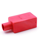 Battery Terminal Insulated Cover - Straight, Red
