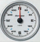 VDO A2C1338790001 - Compass 360°, 12–24V, White AcquaLink 110mm Gauge