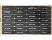 BEP Marine SET-4N - Label Sticker Set For Switch Panel - Set 4