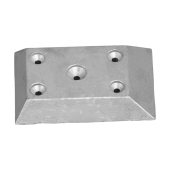 Tecnoseal Posillipo Rectangular Zinc Plate Anode 124x81x20 mm 5 Holes
