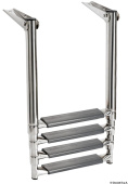 Osculati 49.555.04 - 4-Step Telescopic Ladder for Platforms Oval Tubes