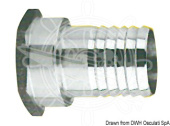 Osculati AISI 316 Stainless Steel Female Hose Adaptor, 3/8" to 2" Thread