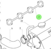 Nanni Diesel 970310727 - Heat Exchanger Gasket for 4.330TDI, 4.340TDI, and N4.115 Engines