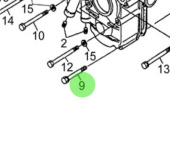 Nanni Diesel 970301926 - M8x60 Timing Gear Case Bolt for N4 and HE Series Engines