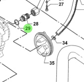 Bukh 522C3092 - Copper Gasket for DV48 Air Inlet and Turbocharger