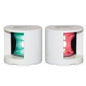 Lalizas 71318 - FOS LED 12 Starboard & Port Lights 112,5°, Deck Mounted, Set, With White Housing