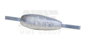 MME Zinc Teardrop Weld-On Hull & Rudder Anodes