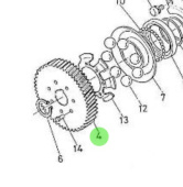 Nanni Diesel 970302095 - Injection Pump Gear for 4.190HE Engines