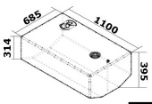 Osculati Standard Shape Fuel Tanks – Polyethylene Marine Tanks with VDO Sensor (ISO 21487, 270–450 L)