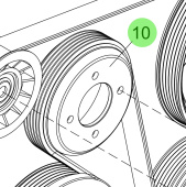 Steyr 2179879-0 - Waveless Smooth Pulley for Steyr MO-Series Engines