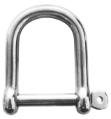 Hollex Forged D-Shackle with Safety Pin Stainless Steel 316