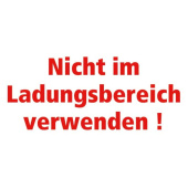 Marine Do Not Use in Cargo Area Prohibition Sticker, German, Soft PVC, 200×100 mm