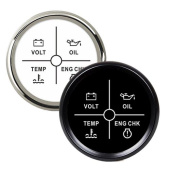 Hollex 4-in-1 Alarm Instrument 9-32V, Ø59 mm, IP67