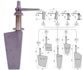 TOR Marine OMM 60 P Stainless Rudder Blade Kit for Vessels 12-20 m