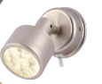 Hella Marine 2JA 980 771-211 - Ponui Warm White Light LED Reading Lamps with Switch 12V Satin Chrome Brass 