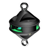 Lopolight 300-115G2-H1C-B - Navigation Light 3NM 360° Green Hoist Black Anodized