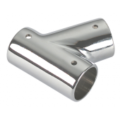 Foresti & Suardi Chromed Brass 60° Tilted T Pulpit Joint, Ø22–25 mm