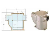 Nanni Diesel QFI63002GI – Water Strainer Nickel Plated Bronze Horizontal, Metal Cover 3", Flow 9500 l/h