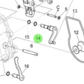 Nanni Diesel 970314883 - Speed Governor Lever Assembly for N4 Series Engines