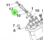 Nanni Diesel 970310340 - Injection and Fuel Pump Joint Bolt for Marine Engines