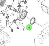 Nanni Diesel 970313564 - Oil Cooler Gasket for N4.115 Engines