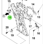 Bukh 21352-3A000 - Timing Chain Cover Seal for S270J Engines