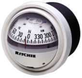 Ritchie Compass 'Explorer V-57W.2', 12V, Dash Mount Compass, Dial Ø69,9mm/5°, White