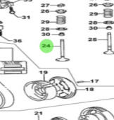 Nanni Diesel 970312650 - Intake Valve for T6 Series Engines