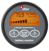 Allpa E-Xpert Lite Precision Battery Monitor, 0-35v, Charging Current 0-100a, Discharging Current 100-999a
