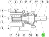 Jabsco 52087-0000 - 080 Spare Shaft