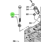 Bukh 500N2480 - Cylinder Head Bolt for DV24RME, DV29RME, DV32, DV36, and DV48 Engines