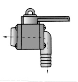 Forespar 933354 - Valve Marelon 90° 1″ BSP Thread With Anti-venturi T-hull